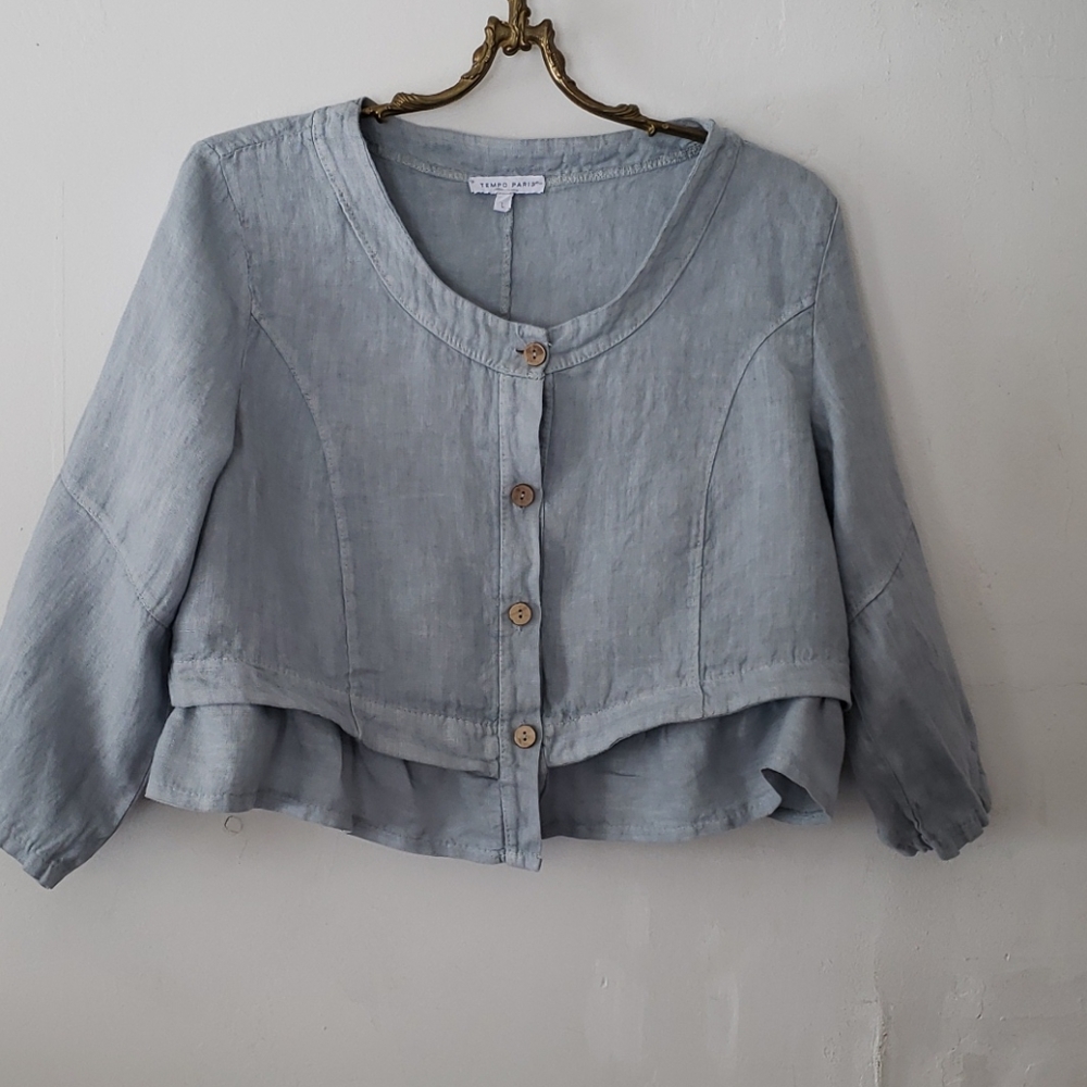 Linen Crop Top